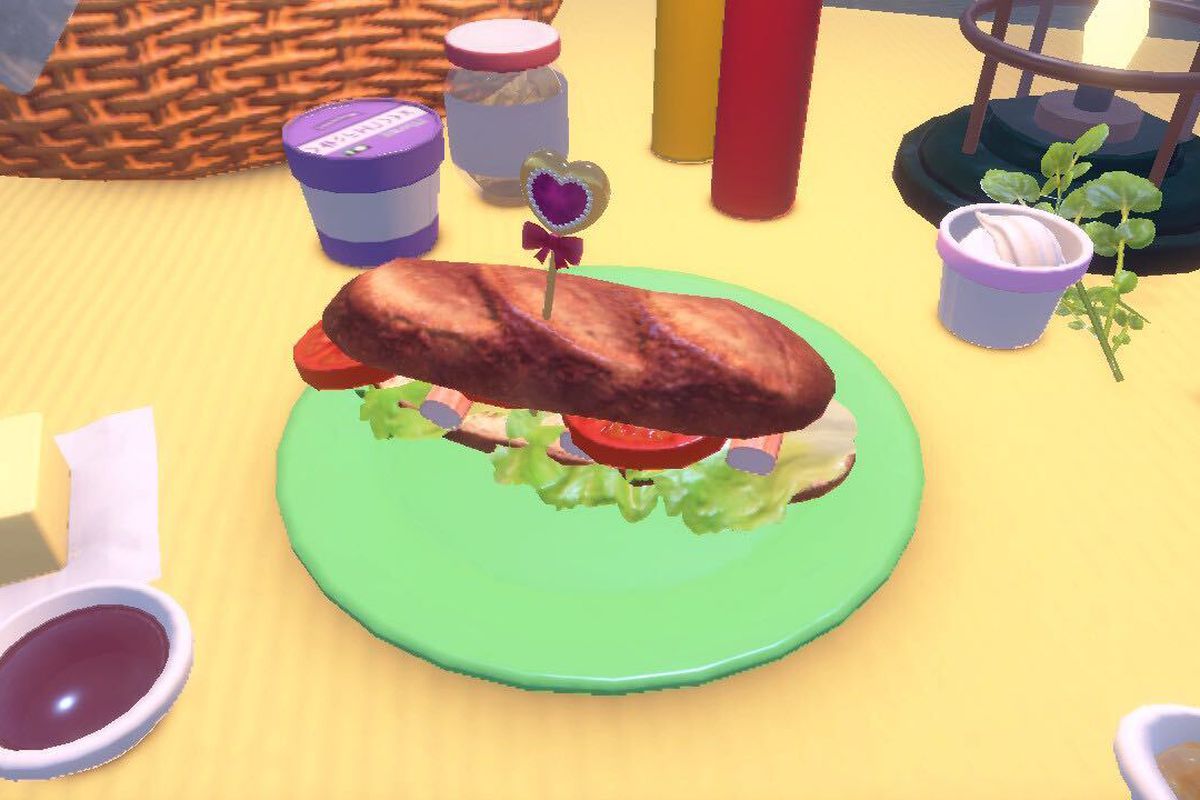 A Klawf Claw sandwich in Pokémon Scarlet and Violet