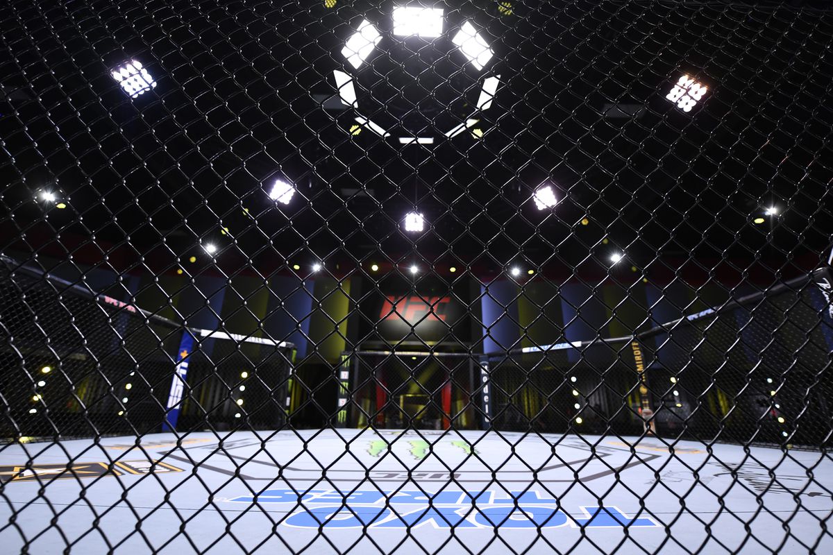 A general view inside the UFC APEX prior to the UFC Fight Night event on May 30, 2020 in Las Vegas, Nevada.