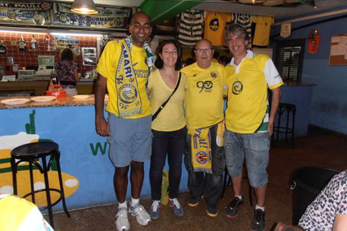 Villarreal USA was well represented yesterday; here's Ravi and SArah before the match
