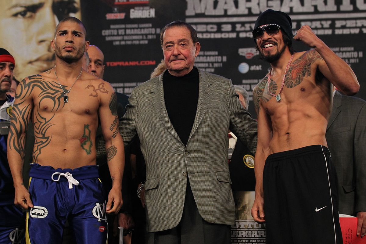 Miguel Cotto and Antonio Margarito take their personal rivalry back into the ring tonight at Madison Square Garden. (Photo by Nick Laham/Getty Images)