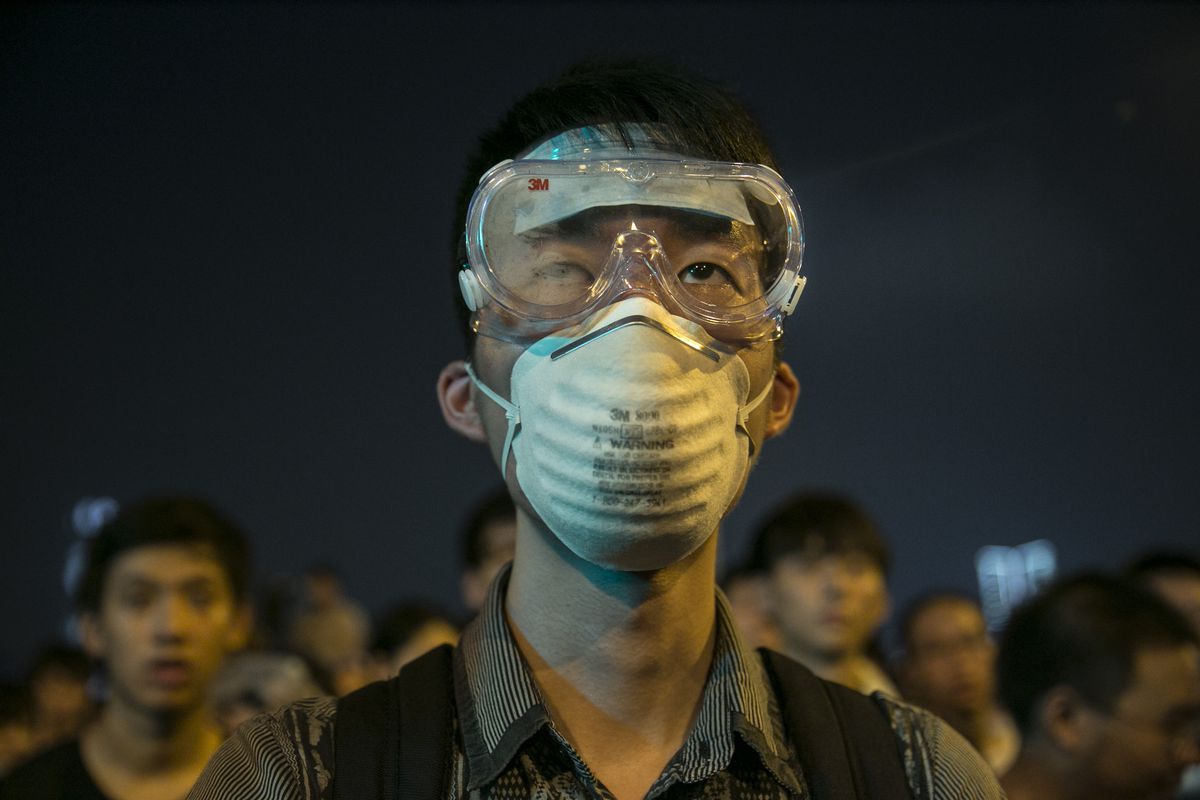 A Hong Kong demonstrator on October 2nd.