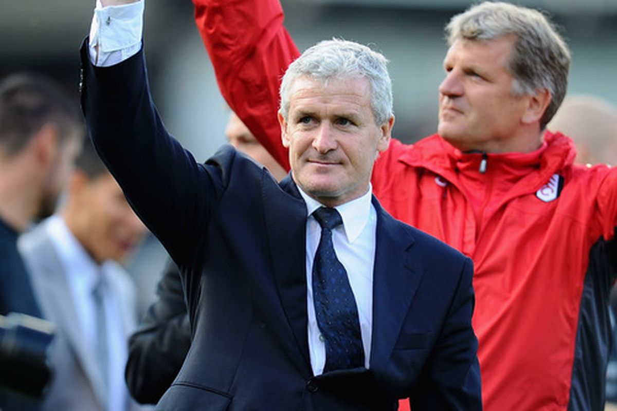 LONDON, ENGLAND - MAY 22:  Mark Hughes, manager of Fulham after the Barclays Premier League match between Fulham and Arsenal at Craven Cottage on May 22, 2011 in London, England.  (Photo by Clive Mason/Getty Images)