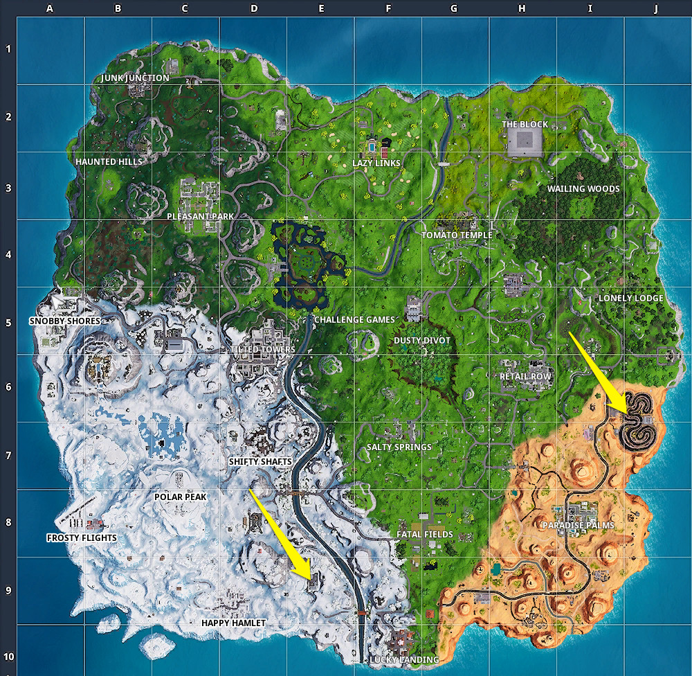 Fornite - The racetrack and the dance club map