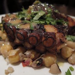 <span class="credit">[Grilled octopus and bean salad at Kefi by <a href="http://www.flickr.com/photos/scottlynchnyc/11595700225/in/pool-eater/">Scoboco</a>.]</span>