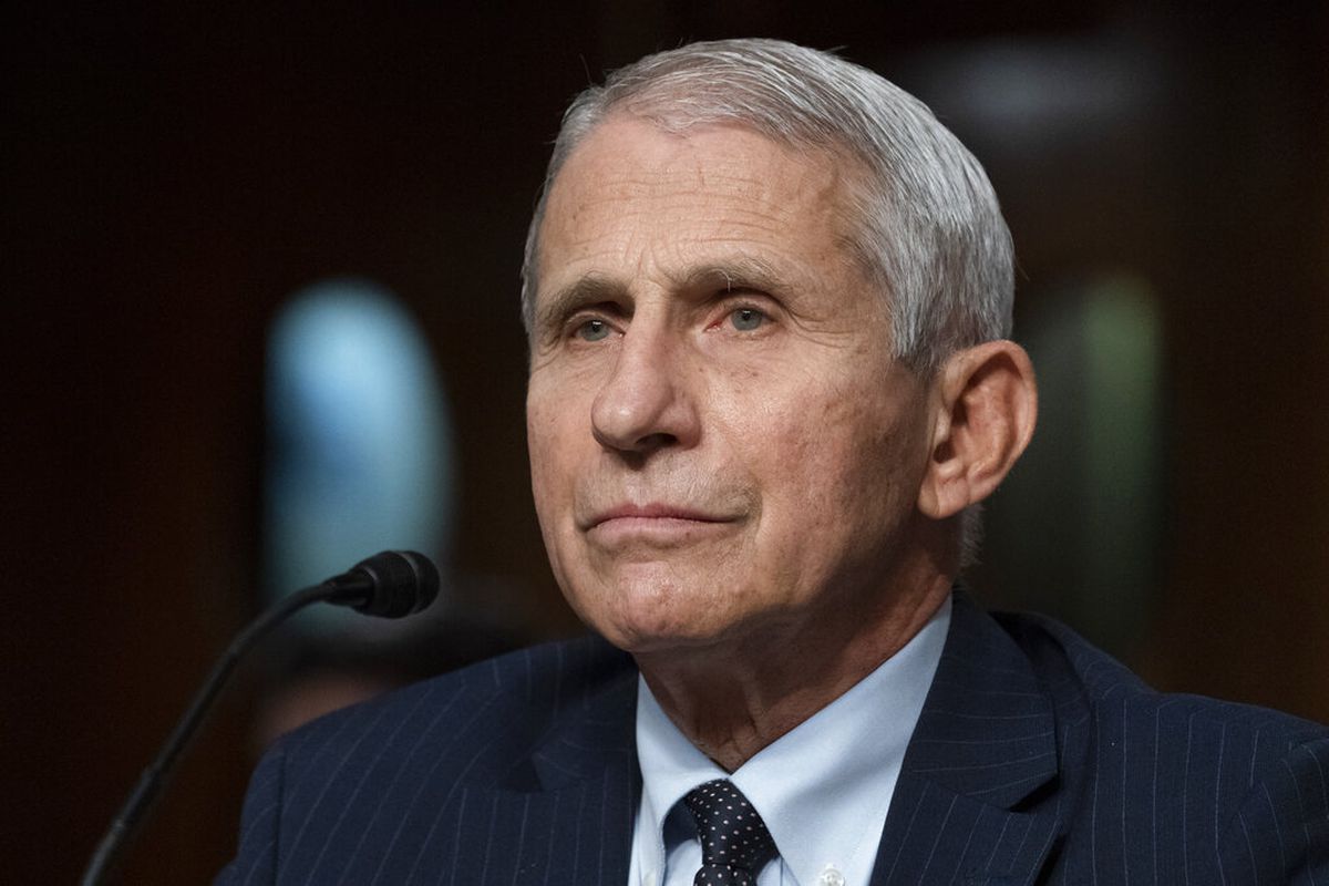 Dr. Anthony Fauci speaks to Congress on Capitol Hill.