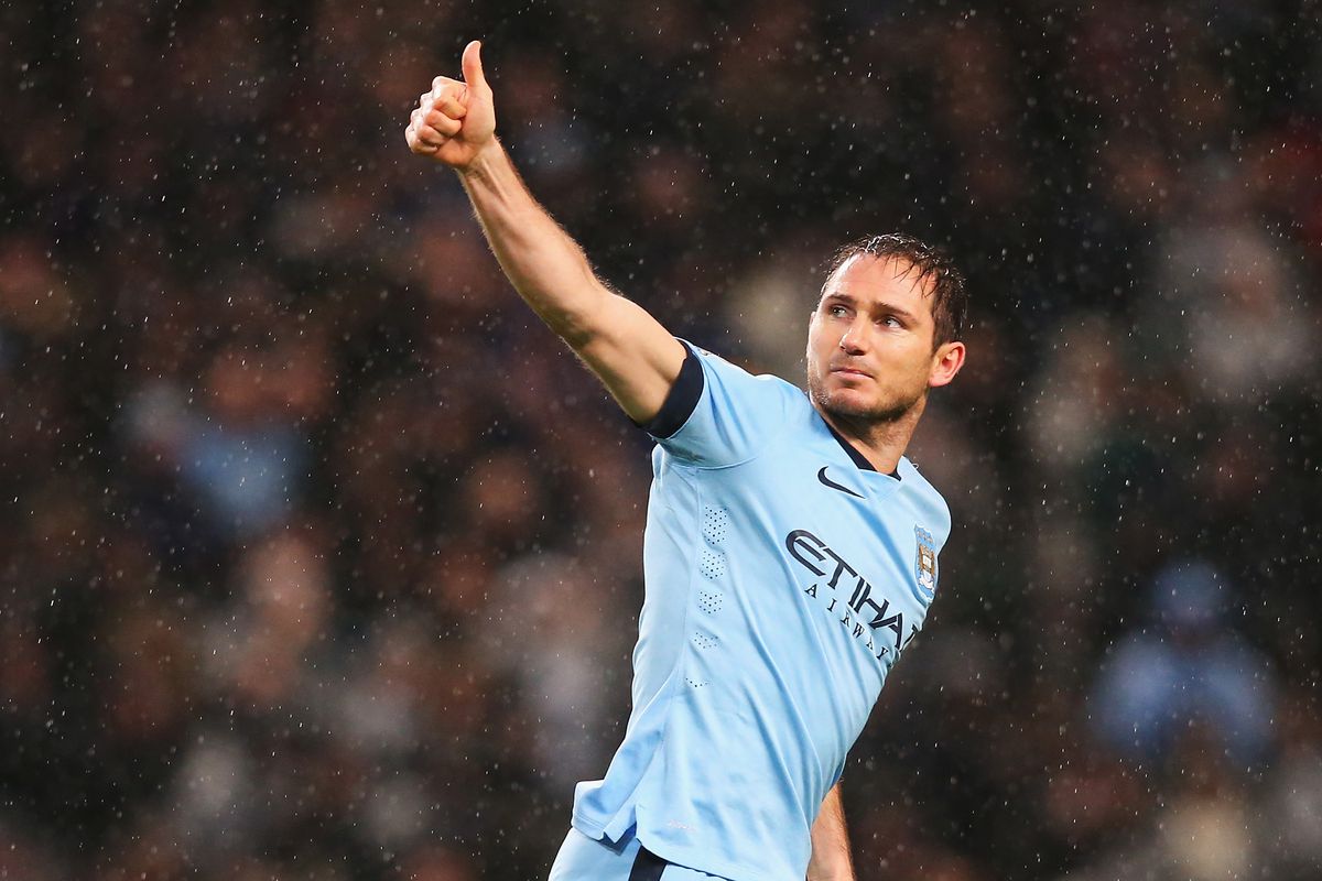 Frank Lampard giving the thumbs up, but not to NYCFC fans.