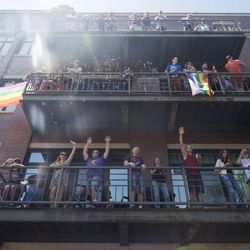 Spectators watching and enjoying the 49th Chicago Pride Parade. | Rick Majewski/For the SunTimes.