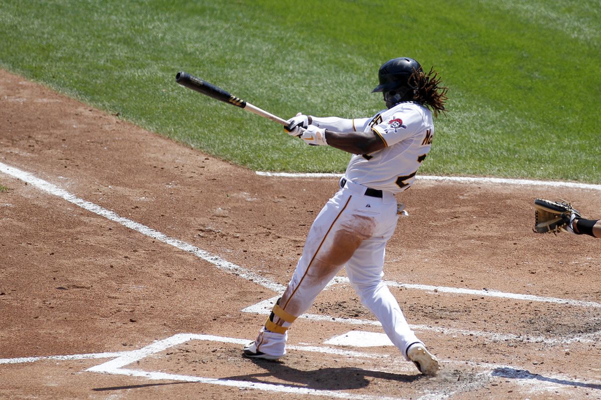 Andrew McCutchen  showing how <em>he</em> hangs dong. (Photo by Justin K. Aller/Getty Images)