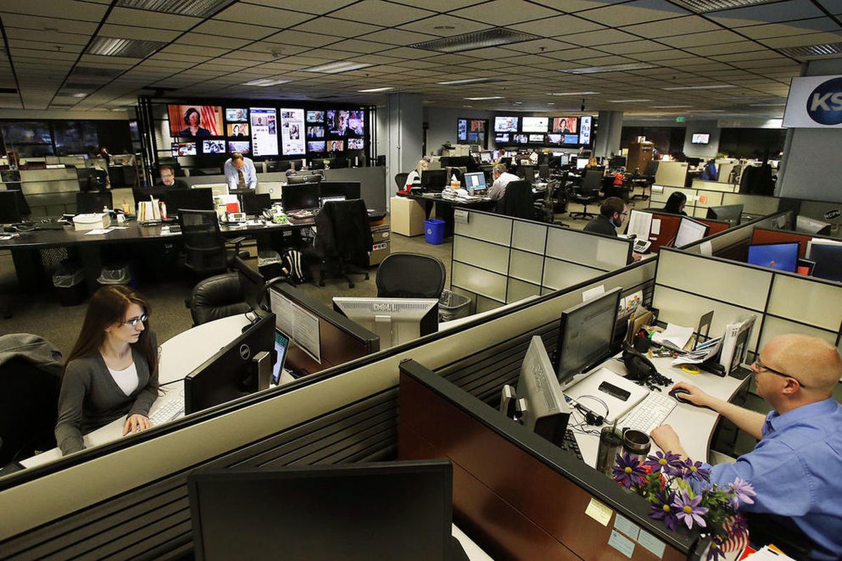 Newsroom, KSL, Deseret News, in Salt Lake City, Friday, Jan. 23, 2015.