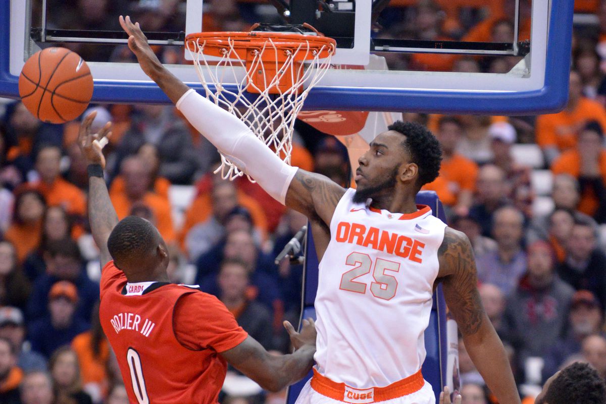 Rakeem Christmas put pressure on Louisville on both ends of the court. 