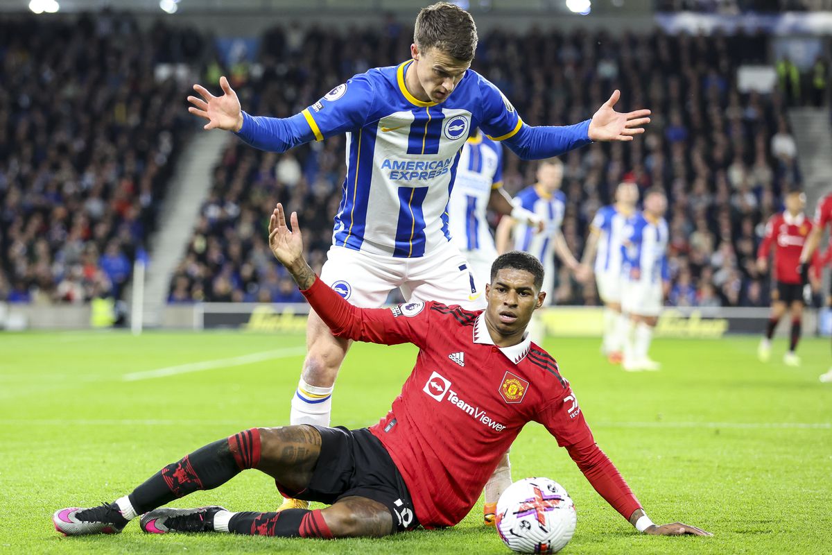 Marcus Rashford and Solly March - Brighton &amp; Hove Albion v Manchester United - Premier League