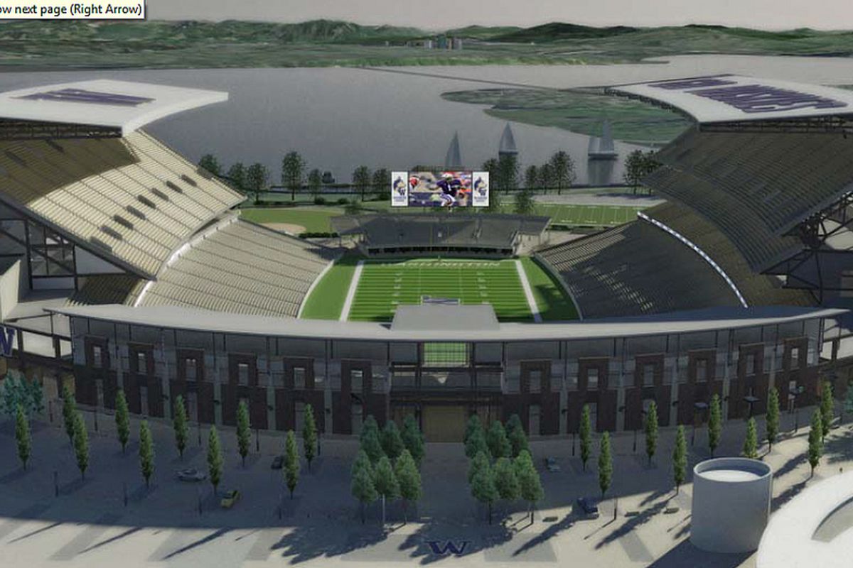"Feast your eyes, laddie".  A rendering of the future Husky Stadium (as linked to by Lear Pilot)
