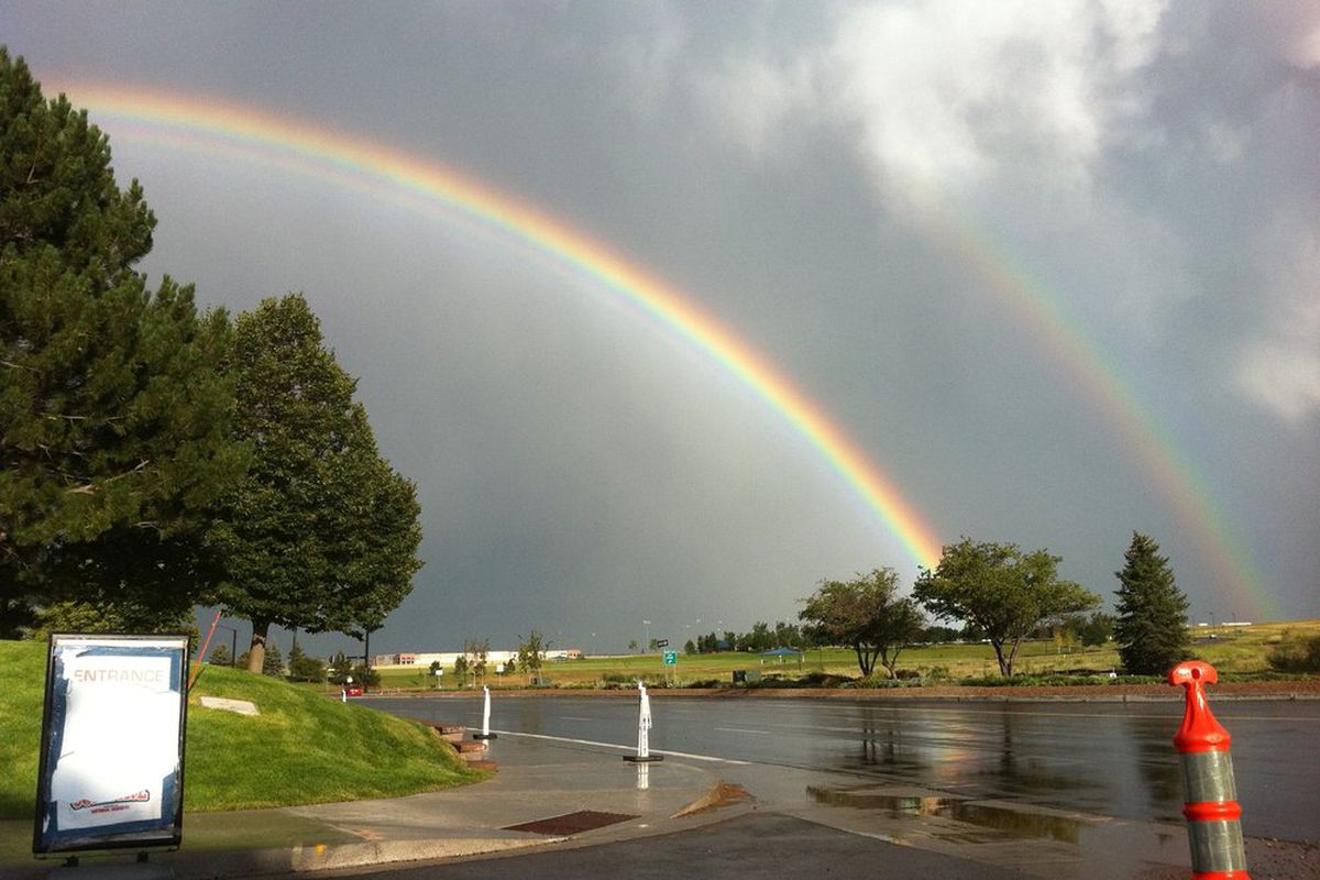 The Double Rainbow over Dove Valley.  Good Luck, indeed!