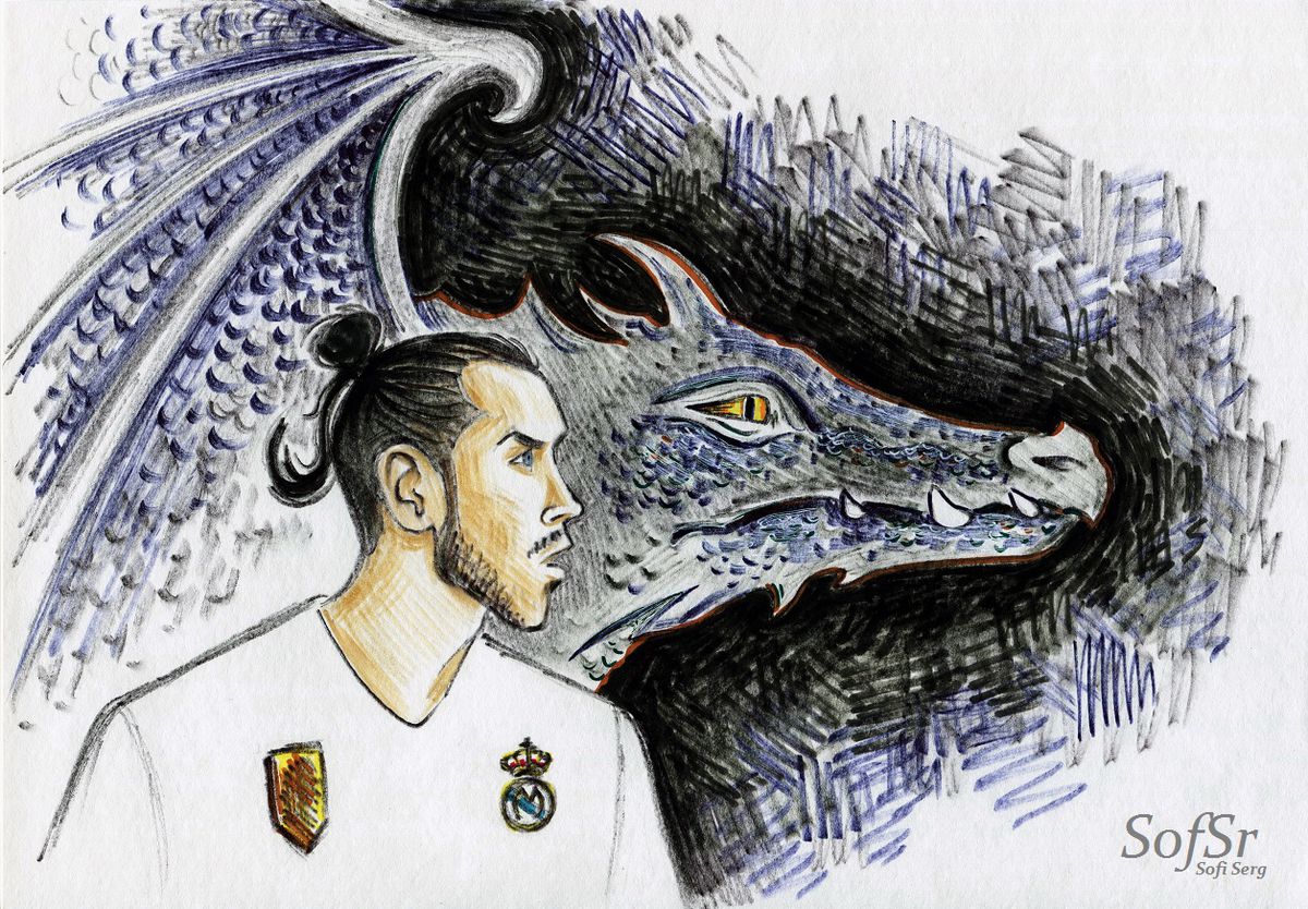 Gareth Bale. Drawing by Sofi Serg. 