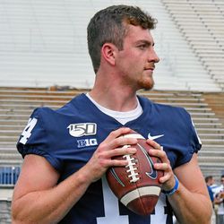 Quarterback, Sean Clifford poses for photographers during the 2019 Media Day