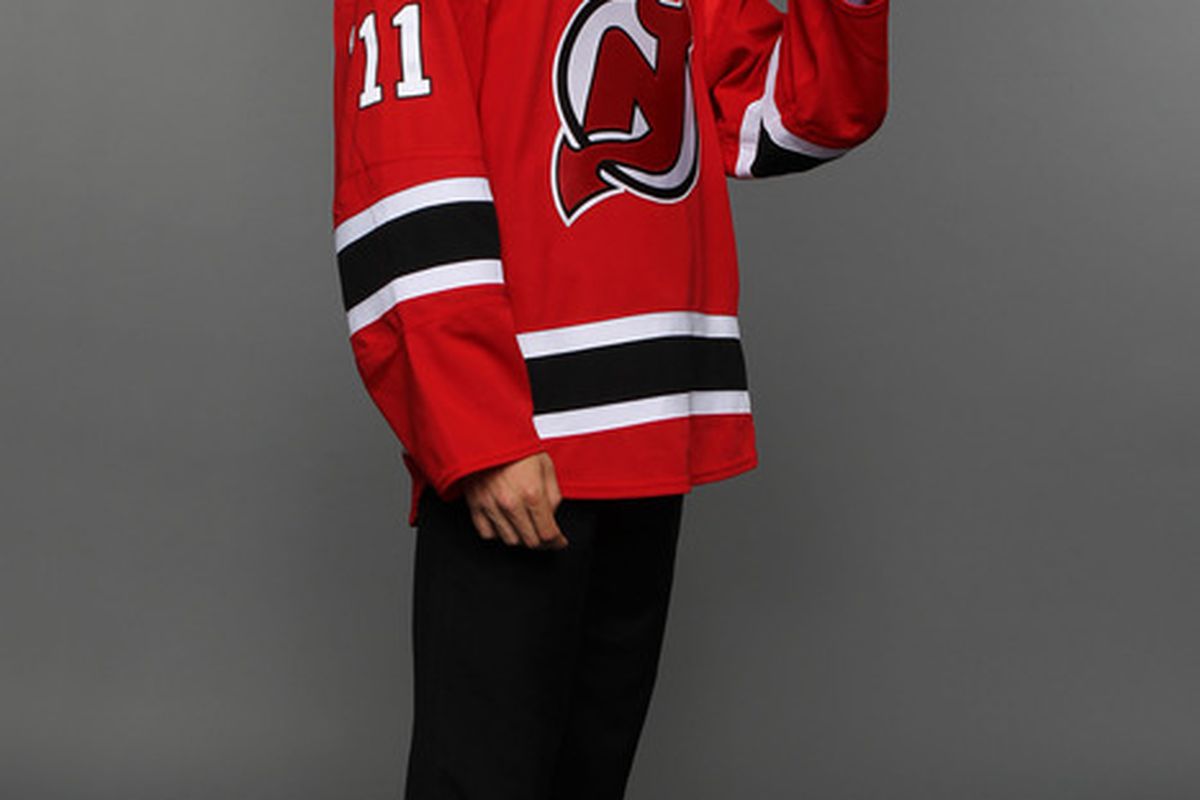 He may look good in a New Jersey Devils jersey, but I think he should suit up with a Skellefteå jersey for 2011-12. (Photo by Nick Laham/Getty Images)