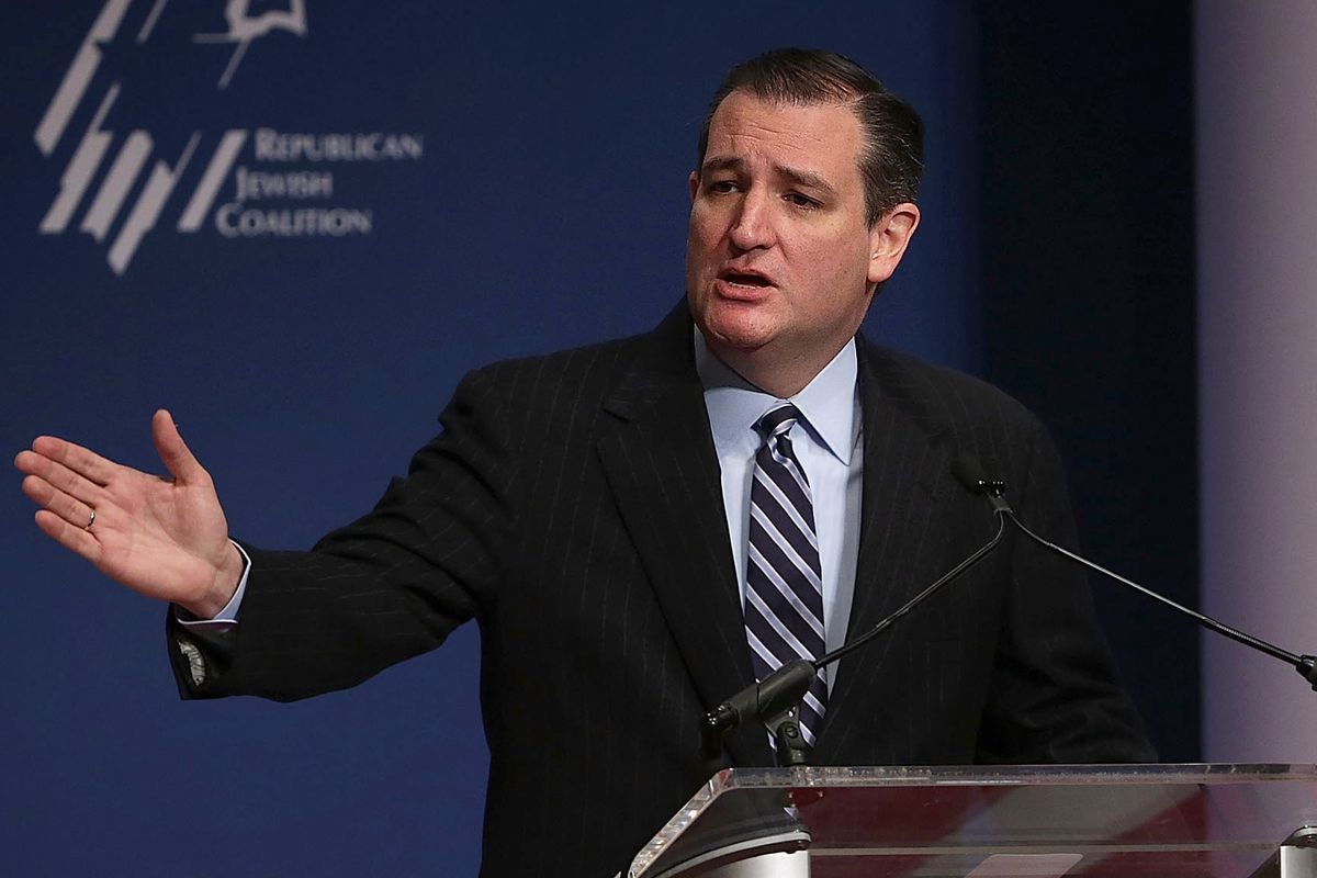 Ted Cruz addresses the Republican Jewish Coalition.