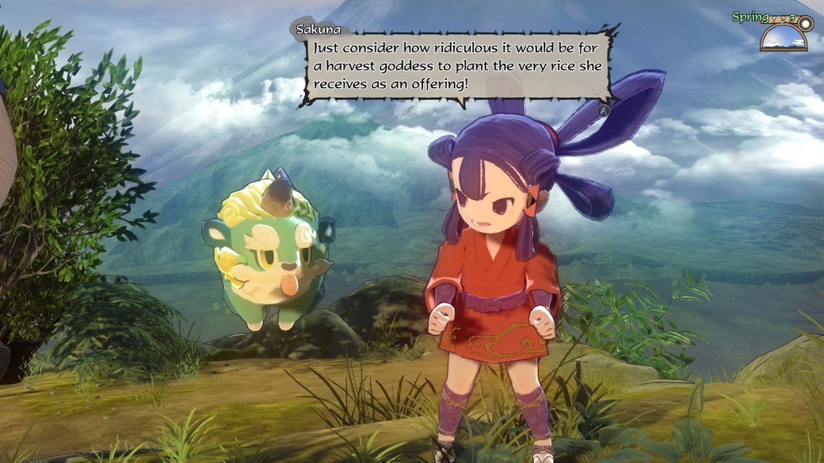 Sakuna is a Harvest Goddess who must figure out how to grow rice the way mere mortals do