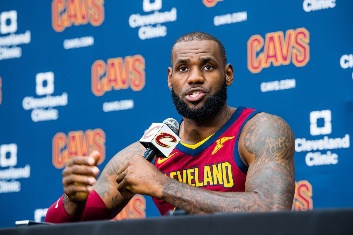 LeBron James at the Cleveland Cavaliers’ media day