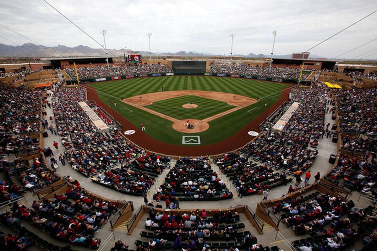 Behold the majesty of Salt River Fields. This is the Brewers' first and only trip there this spring.