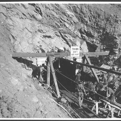 Construction of the Gateway Tunnel in Morgan County in the early 1950s. The tunnel is the main thoroughfare for the eventual delivery of water to Davis and Weber county residents.