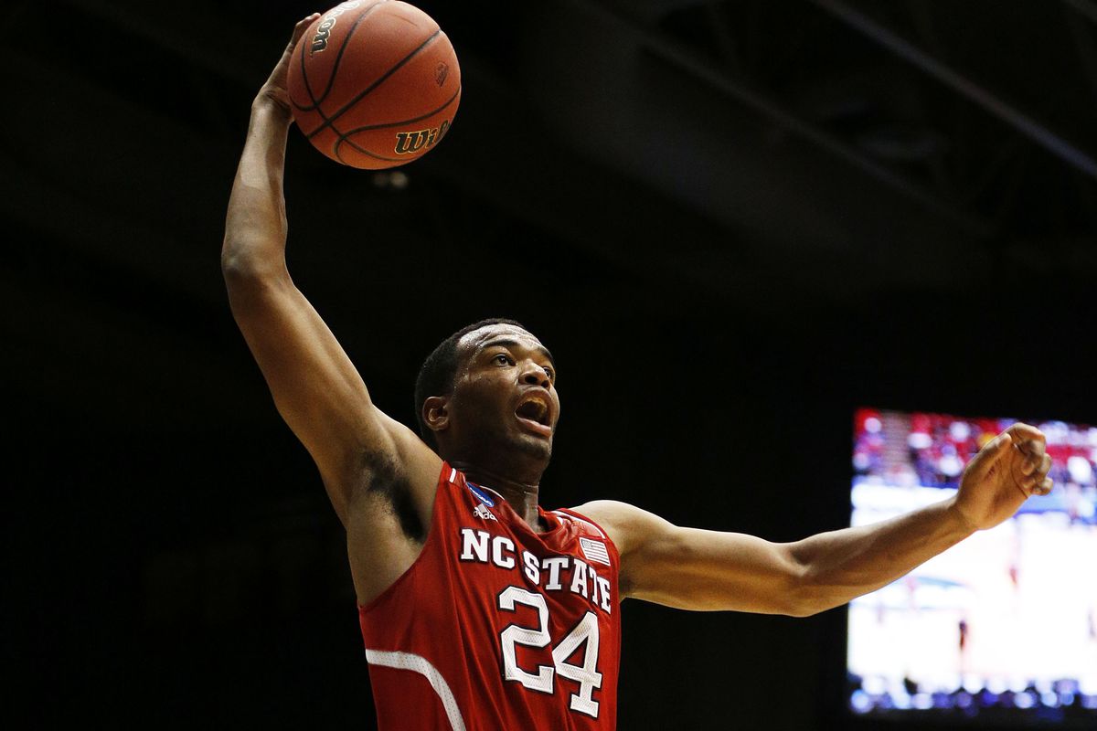 DAYTON, OH - MARCH 18: T.J. Warren #24 of the North Carolina State Wolfpack dunks against the Xavier Musketeers in the second half during the first round of the 2014 NCAA Men's Basketball Tournament at at University of Dayton Arena on March 18, 2014 