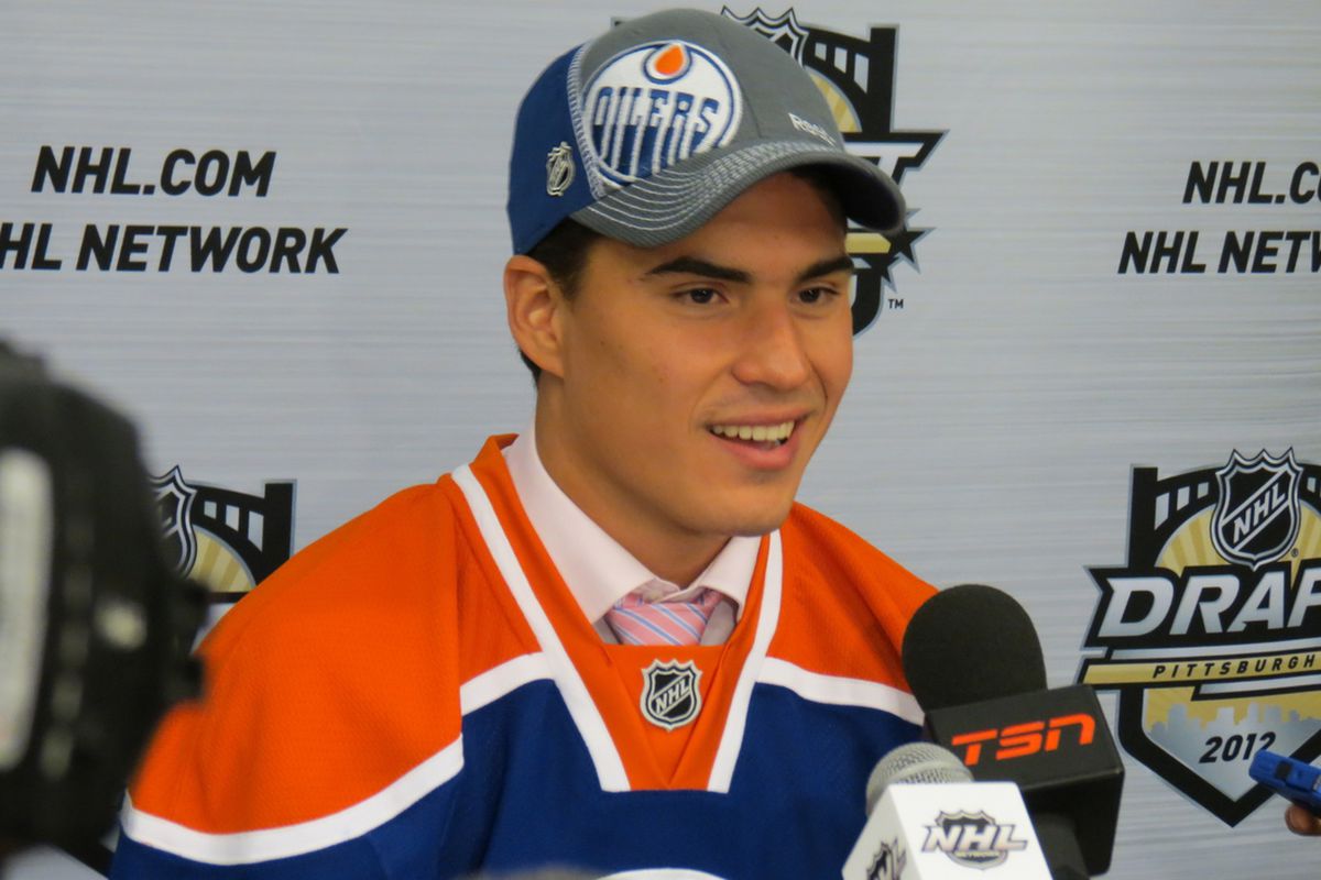 Nail Yakupov minutes after being drafted. Photo by Lisa McRitchie all rights reserved