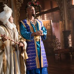 Mena Massoud is Aladdin and Will Smith is Genie in Disney’s live-action "Aladdin," directed by Guy Ritchie.