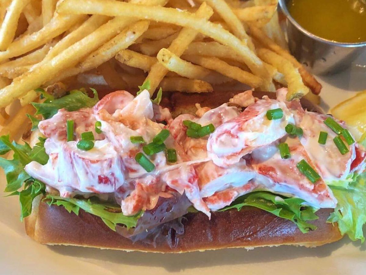 The lobster roll and fries at Shore Raw Bar