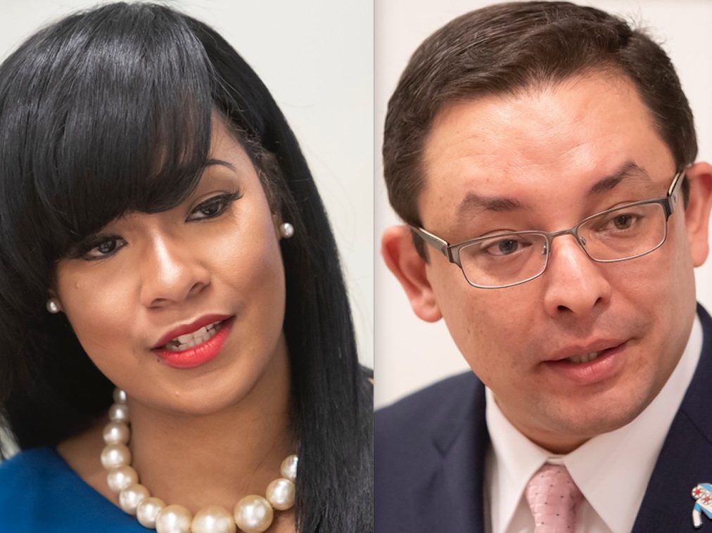 Successful 16th Ward candidate Stephanie Coleman, left, and Ald. Ray Lopez (15th), right. File Photos. | Rich Hein / Sun-Times