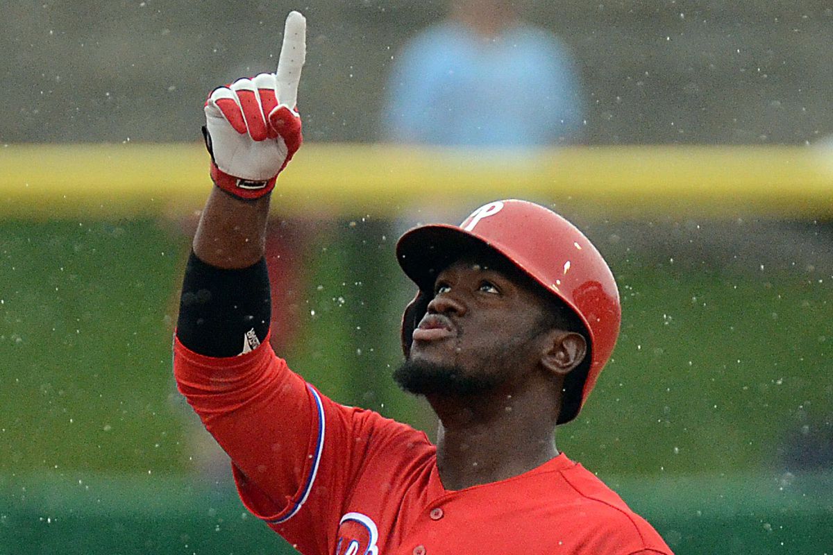 Odubel Herrera showing everyone what round of the draft he should have gone (in if he was eligible, of course)