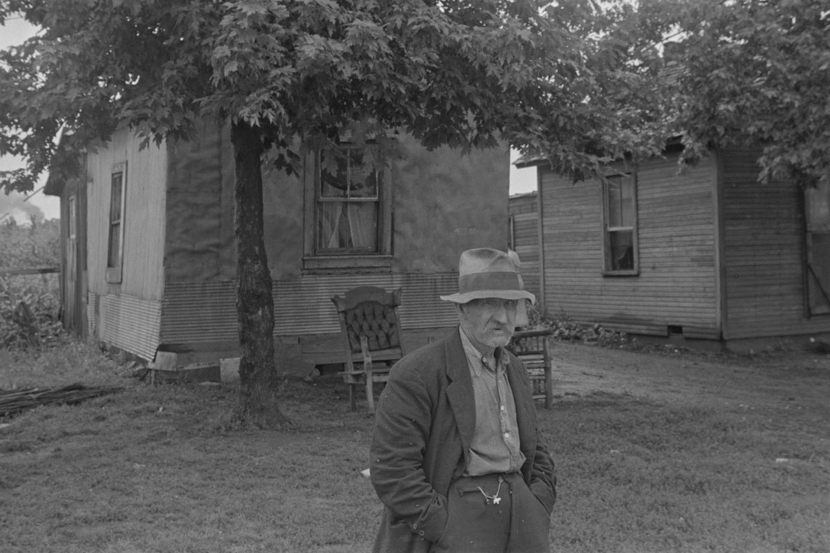 Dweller in Circleville’s Hooverville, 1938
