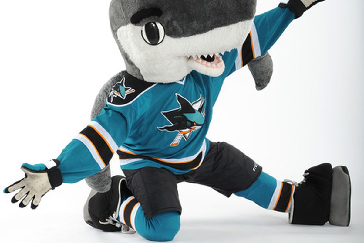 OTTAWA, ON - JANUARY 26:  S.J. Sharkie, mascot for the San Jose Sharks, poses for a portrait during 2012 NHL All-Star Weekend at Ottawa Convention Centre on January 26, 2012 in Ottawa, Canada.  (Photo by Matt Zambonin/Freestyle Photo/Getty Images)