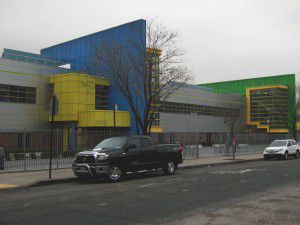 The Urban Assembly School for Applied Math and Science is housed within the Bathgate Educational Complex, seen here. It shares the building with Validus Preparatory Academy and Mott Hall Bronx High School. (Photo by Andrew Wiktor)