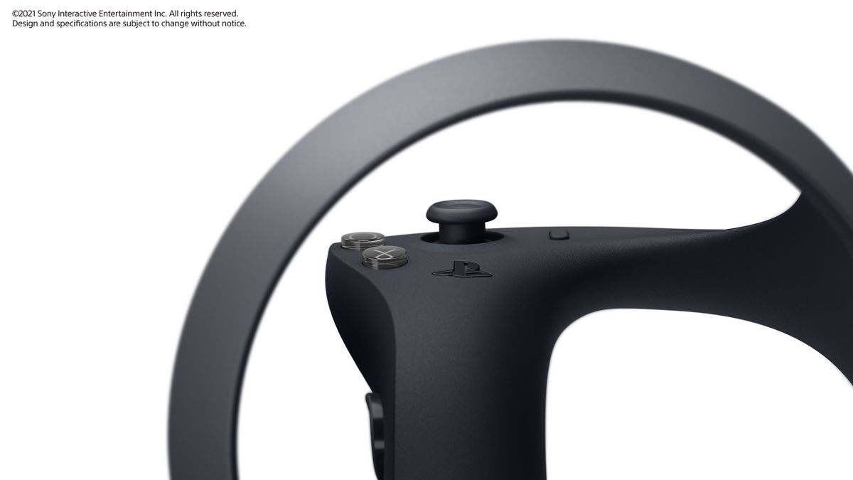 A close-up image of the next-gen PlayStation VR controller for PS5.