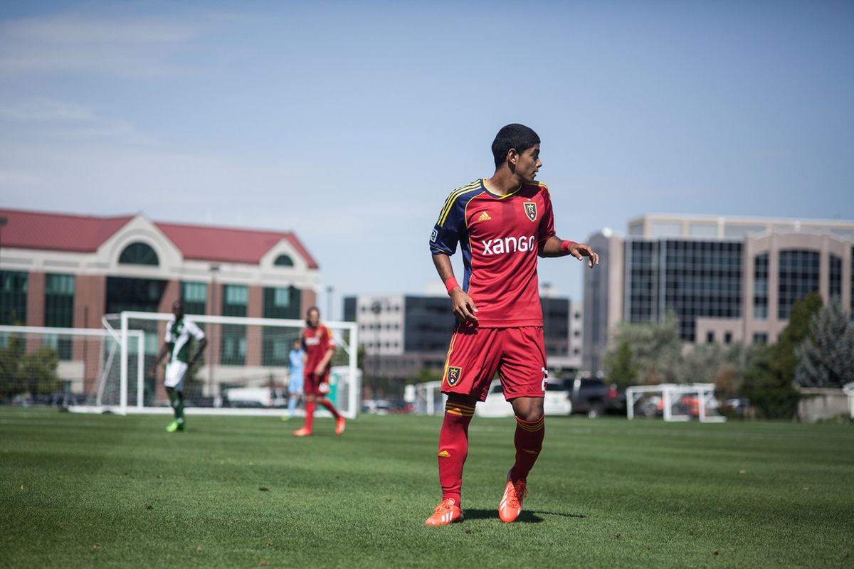 Benji Lopez playing for RSL's reserves in a 2013 file photo.