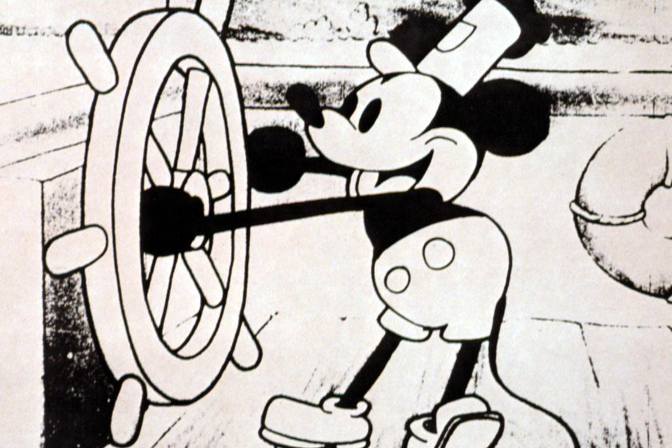 A screengrab from Steamboat Willie