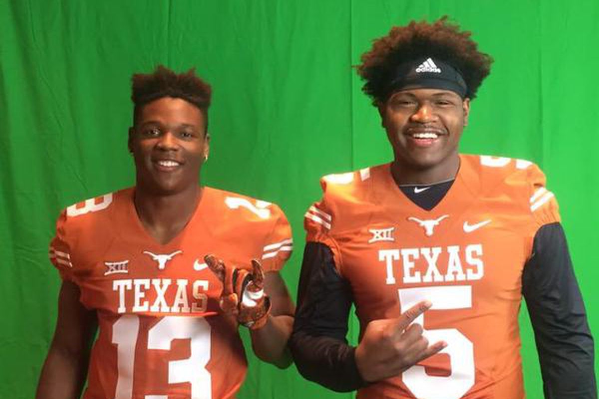 Chris Brown (left) and Dontavious Jackson at Texas last February