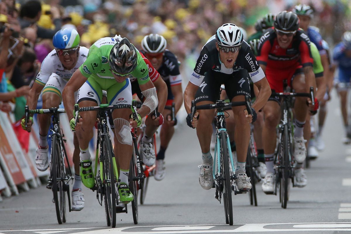 A likely cast of characters for tomorrow's stage win honors. Can Sagan come out on top this time?