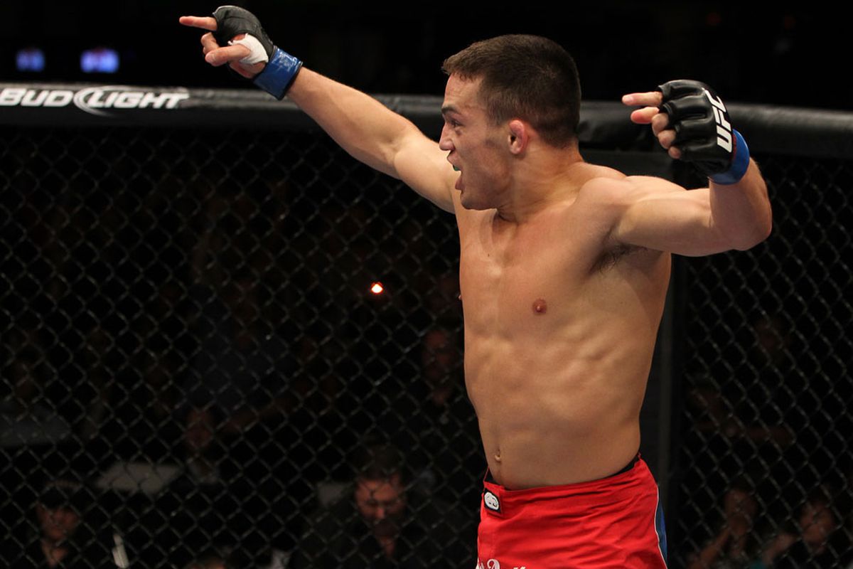 Jake Ellenberger and the other TUF Live Finale fighters will step on the scale at the TUF Live Finale weigh-ins Thursday night (Getty Images).