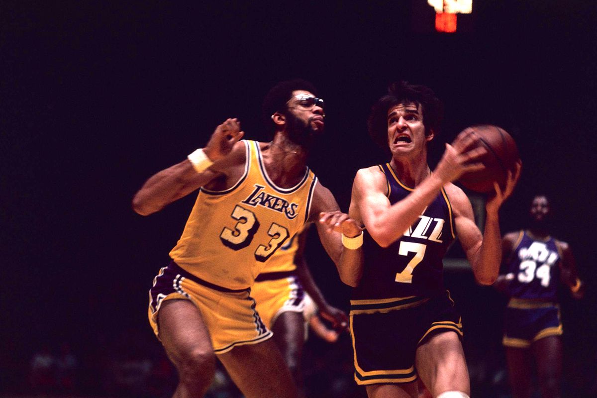 “Pistol” Pete Maravich, Guard of the New Orleans Jazz