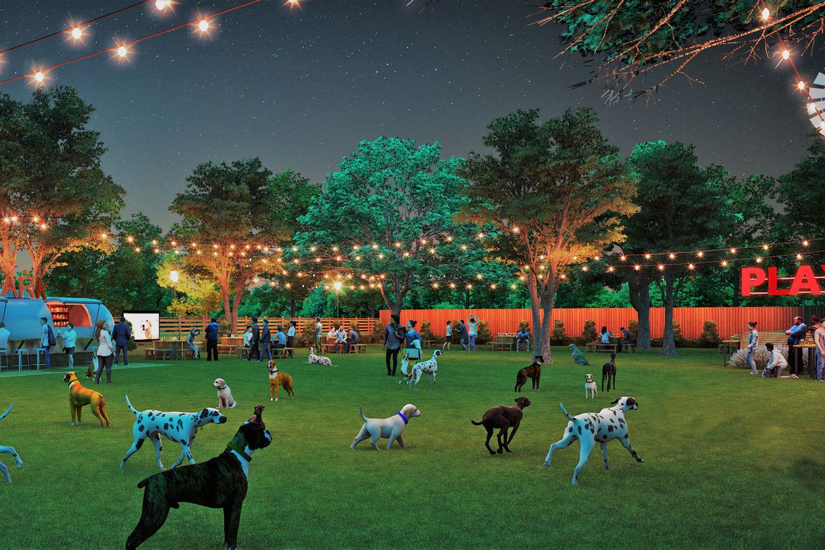 A rendering of the upcoming fetch Dog park concept in Old Fourth Ward. 