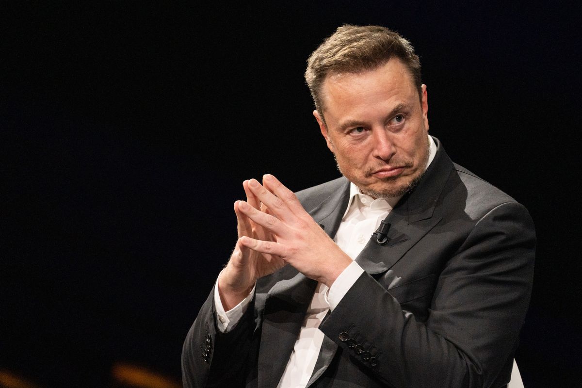 Billionaire Elon Musk at Paris Viva Tech Fair