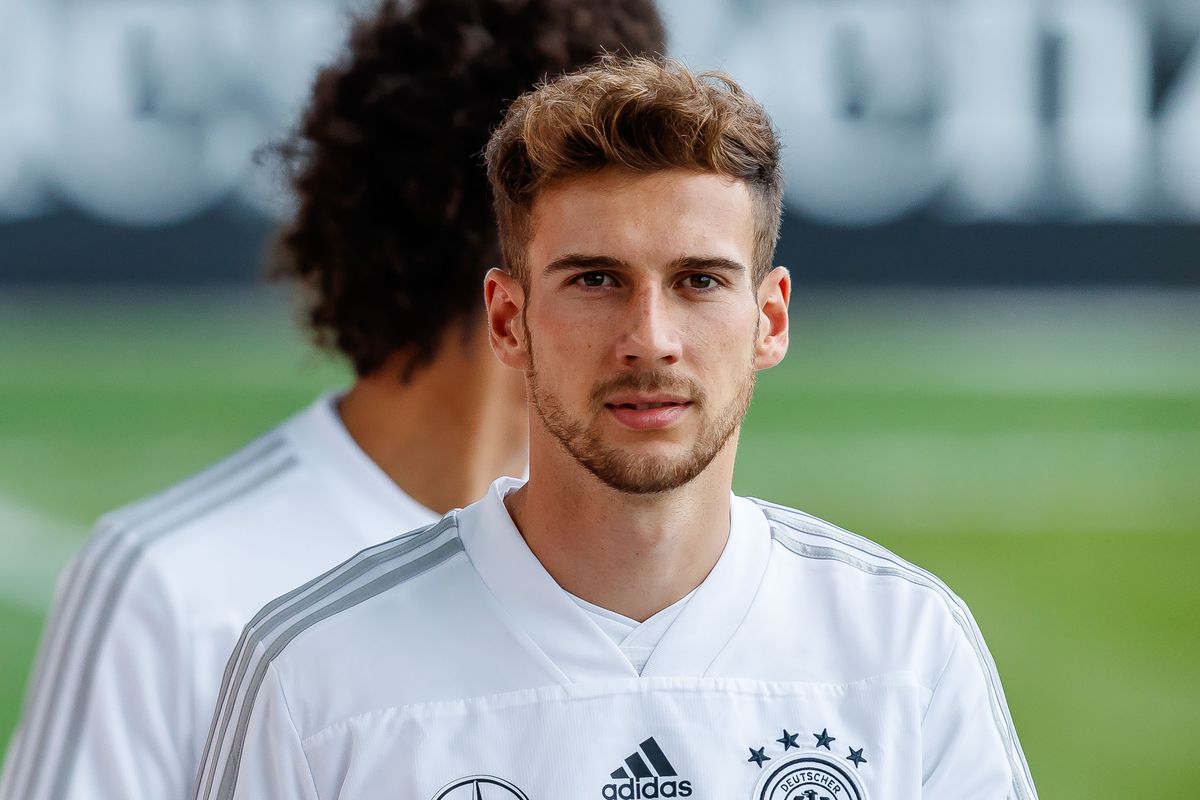 MUNICH, GERMANY - SEPTEMBER 03: Leon Goretzka of Germany looks on during a team Germany training session at Bayern Muenchen Campus on September 3, 2018 in Munich, Germany.