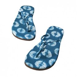 Womenâ€™s Tie-Dye Flip-Flops in Turquoise $12.99