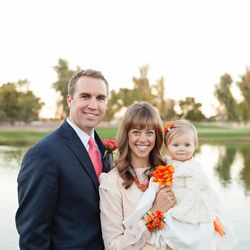 LDS blogger Liz Jensen with her husband, Dave, and their daughter.