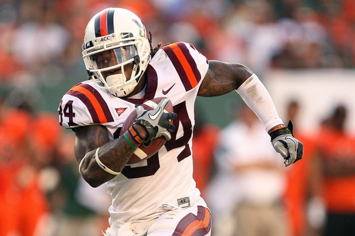 <strong>Ryan Williams</strong> of the Virginia Tech Hokies. (Photo by Mike Ehrmann/Getty Images)
