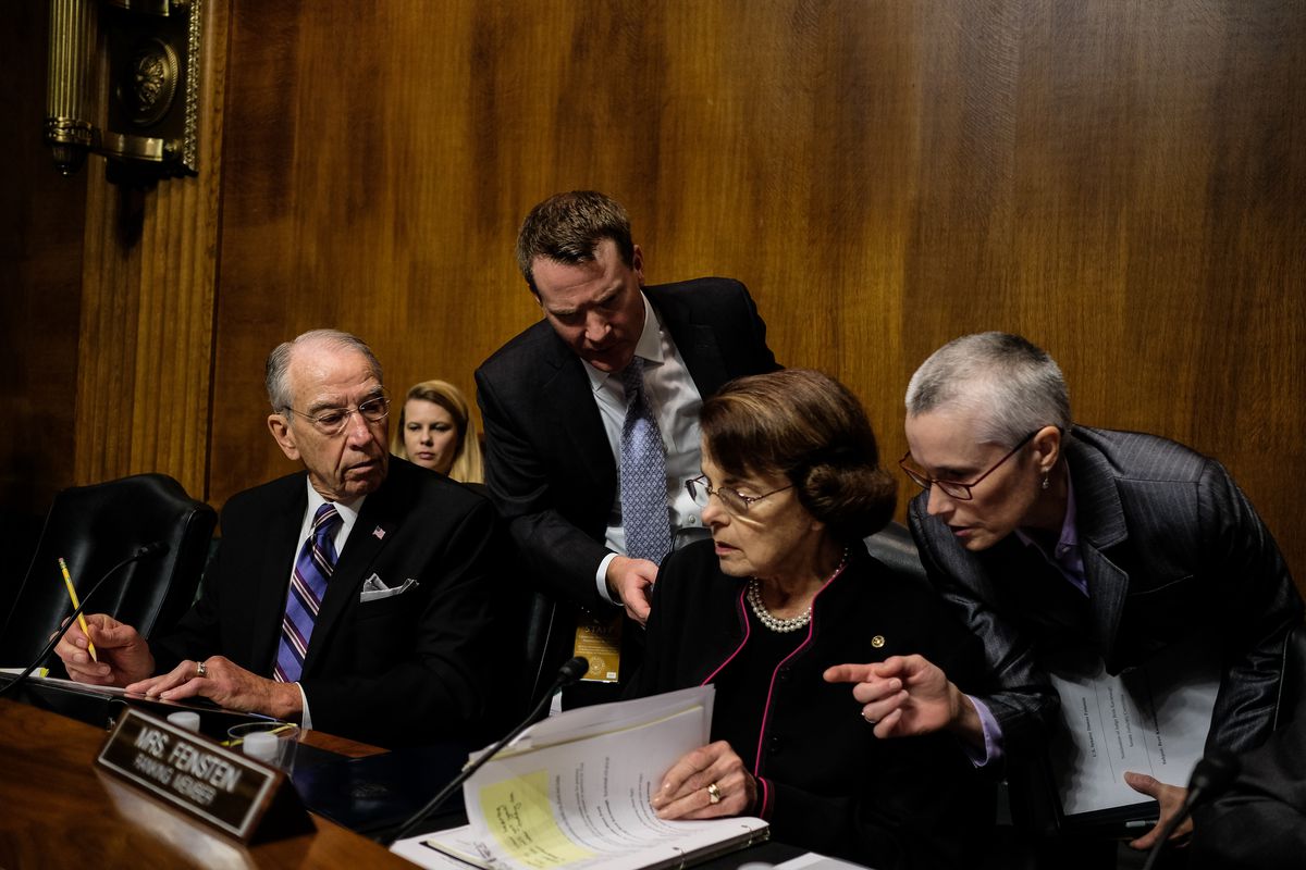 Image result for photos of senators at kavanaugh hearing 9/27