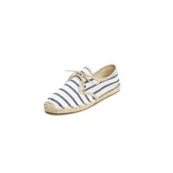 Classic Stripe Lace Up in White Navy, $45 at <a href="http://www.soludos.com/catalog/product/view/id/3020/s/classic-stripe-lace-up/category/3/?color=White%20Navy#.Uaj8NdKTiSp">Soludos</a>