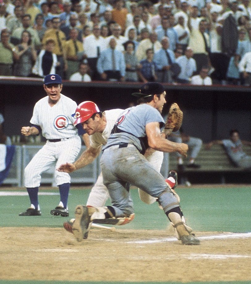 Ray Fosse and Pete Rose